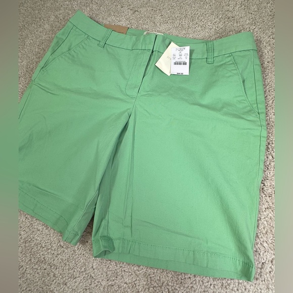 J Crew Women’s 10 Green Bermuda City Fit Stretch Chino Shorts 9.5” Frankie - Picture 3 of 7